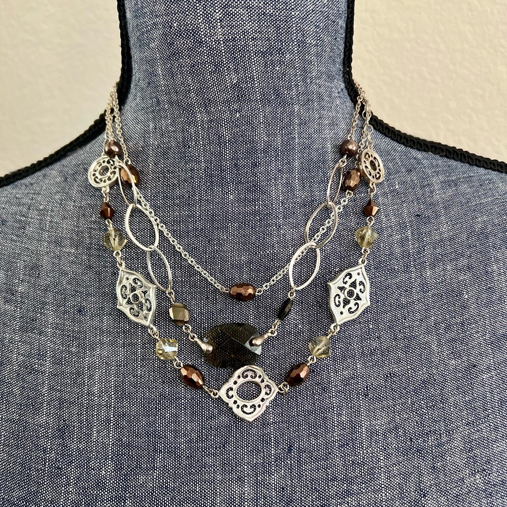 WHBM Three Strand Necklace